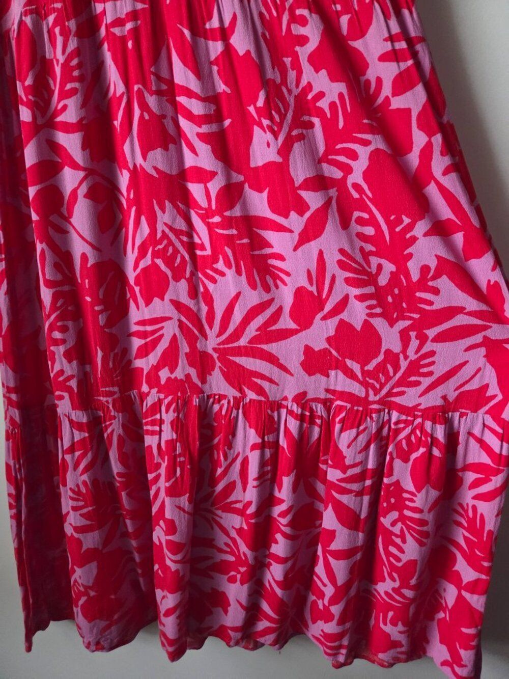 EUC LIKE NEW LOFT FLORAL TIERED TANK MIDI SUMMER DRESS SIZE XS/S - Picture 8 of 13